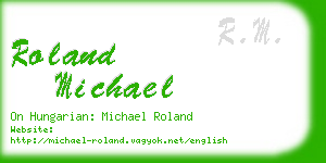 roland michael business card